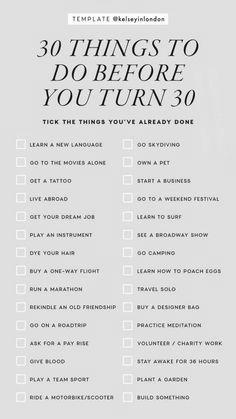 30 Things to Do Before You Turn 30 photo 1