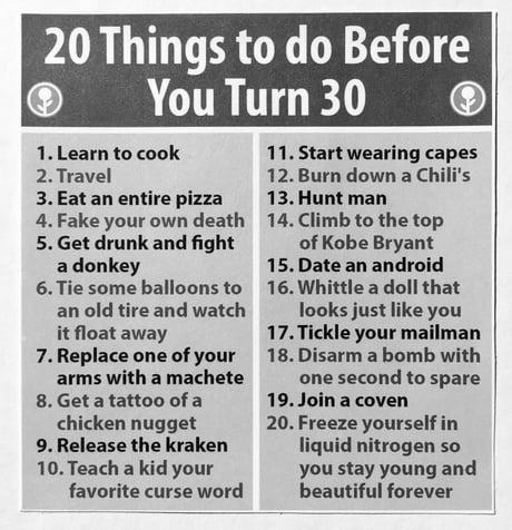 30 Things to Do Before You Turn 30 photo 2
